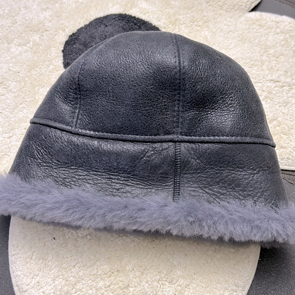Savelio Sheepskin Genuine Leather Natural Fur Hat  Size M made in Turkey Unisex